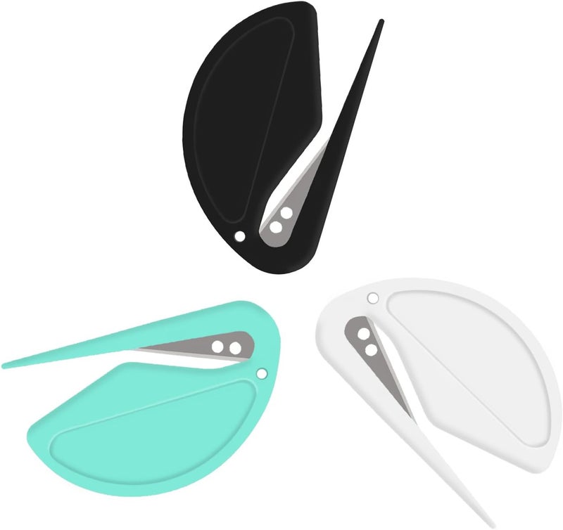 ZONICE 3 Pack Letter Opener Envelope Slitter – Envelope Opener with Safety Concealed Sharp Blade Neatly Opened Without Damage.Mail Opener for Women Men,Office Worker,Graduate Students,Home,Office,Postal - Image 2